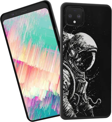 Vista 416 de Funda delgada para Google Pixel 4 XL, funda delgada de silicona de TPU suave a prueba de golpes para Google Pixel 4 XL, astronauta Galaxy