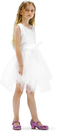 Vista 6 de K KomForme Mary Jane - Zapatos de vestir para niña con purpurina de 1.5 pulgadas, tacón bajo, para boda, fiesta, princesa, zapatos para niños