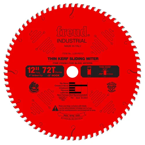 Vista 9 de Freud LU91M010: Hoja de sierra de inglete compuesto deslizante de corte fino de 10 "x 60T