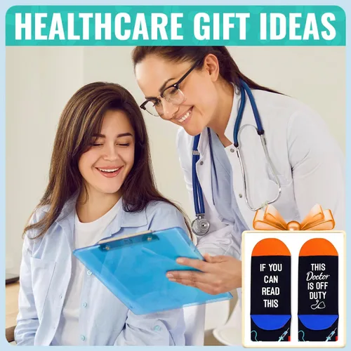 Vista 6 de Zmart Appreciation Gifts - Funny Socks for Lawyer Doctor and Guitar Lover in 2 Pack Doctor 2 Pack