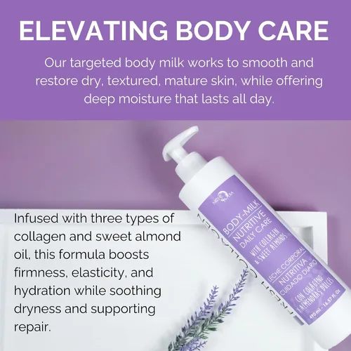 Vista 5 de Noche Y Dia Fresh Collagen Body Milk - Loción hidratante y reafirmante para piel seca con ácido láctico y glicina - 16.9 fl oz (16.57 fl oz)