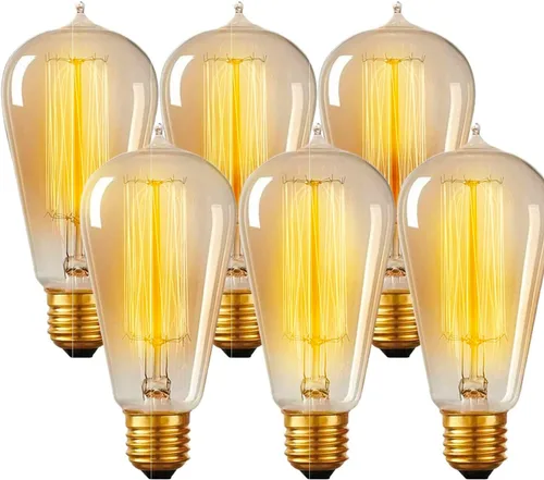 Vista 18 de Bombillas Edison incandescentes vintage de 60 W