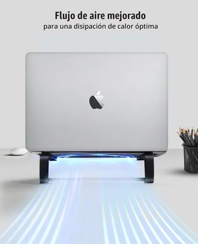 Vista 6 de Thibault - Soporte de aluminio para laptop para escritorio - Diseño ergonómico de enfriamiento - Compatible con MacBook Air