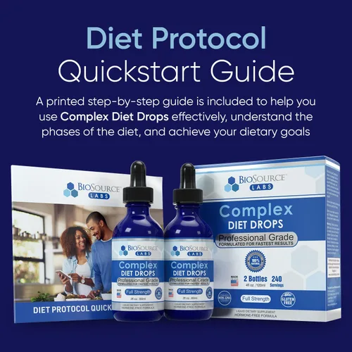 Vista 3 de BioSource Labs Gotas de dieta complejas: las mejores gotas naturales para hombres y mujeres (paquete de 2 botellas) - Suministro para 60 días