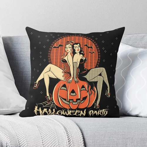 Vista 17 de POPCUSTOMS Fundas de almohada personalizadas de Halloween con fotos impresas de dos lados, fundas de almohada personalizadas, regalos para sofá