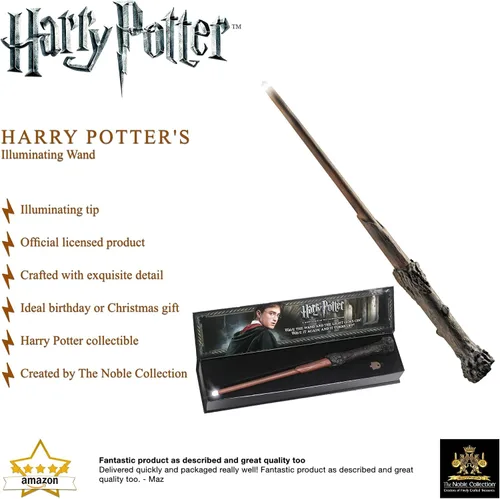Vista 2 de Varita iluminadora The Noble Collection NN1910 Harry Potter, 14 pulgadas