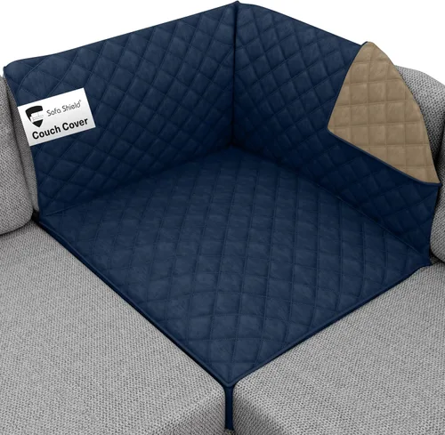 Vista 40 de Sofa Shield - Funda para sofá Loveseat con correa patentada, protector de cojín, funda reversible diseñada en EE. UU. resistente a manchas