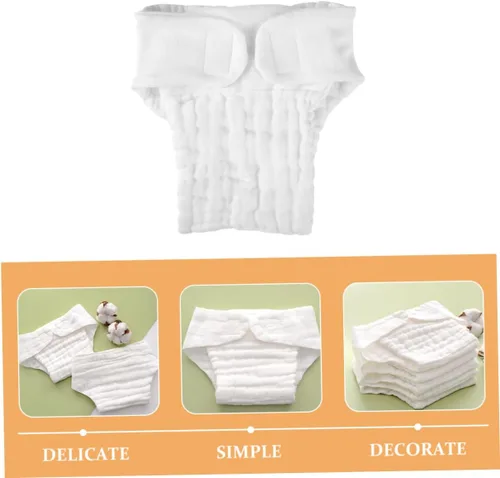 Vista 3 de Pañales lavables para recién nacidos, protectores de pañales de natación, pañales reutilizables para pañales, pañales de tela para escupir, pañales