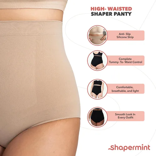 Vista 3 de Shapermint Body Shaper - Panty con control de abdomen - Faja moldeadora para mujer