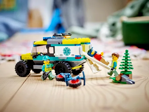Vista 5 de LEGO 40582 City 4x4 Ambulancia de Rescate Todoterreno Edición Limitada 2023 Set 6+ 162 Piezas con Vehículo Todoterreno Genial y 3 Minifiguras