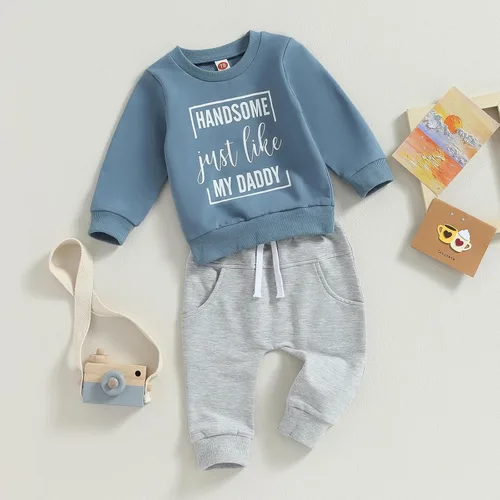 Vista 2 de Conjunto de sudadera de manga larga para bebé, ropa de otoño e invierno