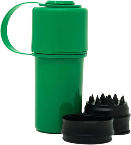 Vista 16 de Hemper Keeper - Molinillo de hierbas 3 en 1 con contenedor de almacenamiento doble - A prueba de olores, hermético y resistente al agua - Molinillo