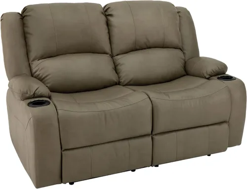 Vista 33 de RecPro Charles - Sofá reclinable doble de pared de 67 pulgadas, para autocaravana, con tela mejorada (color plomizo)