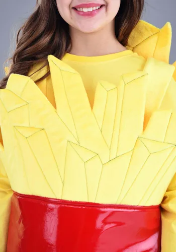 Vista 2 de Disfraz de Papas Fritas de Comida Rápida para Niños Multicolor