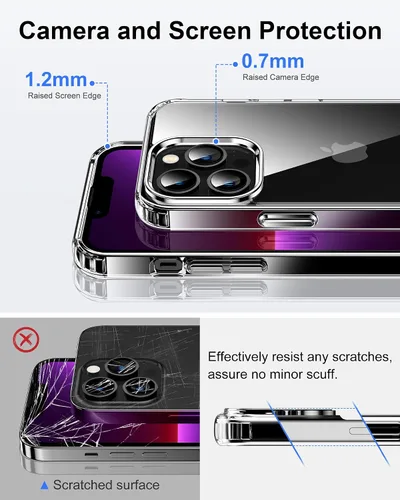 Vista 152 de HOOMIL Funda para iPhone 7 Plus/iPhone 8 Plus de 5.5 Pulgadas, sin amarillamiento, protección contra caídas, cubierta trasera dura transparente