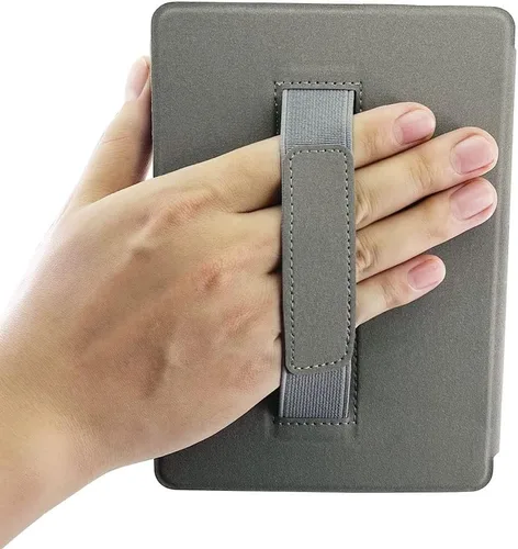 Vista 4 de Funda para Kindle Paperwhite (6.8", 11.ª generación, versión 2021) con correa de mano, funda inteligente rígida de PC con función de encendido