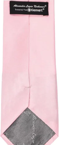 Vista 463 de tiemart Corbata de color sólido para hombre Longitud estándar