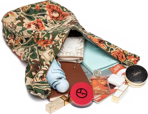 Vista 81 de Bolsa de hombro para mujer, de lona en estilo hippie/bohemio para llevar cruzada al hombro, disponible en diferentes colores y estampados