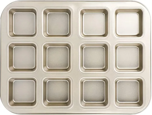 Vista 14 de Beasea Molde Cuadrado para Brownies, Molde Antiadherente de 6 Cavidades para Muffins, Molde para Pastel de Brownies, Juego de Gastronomía para Mini