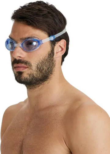 Vista 5 de Arena Gafas de natación unisex para adultos Air-Soft antiniebla para hombres y mujeres, diseño ligero y cómodo, sellos acolchados, lentes sin espejo