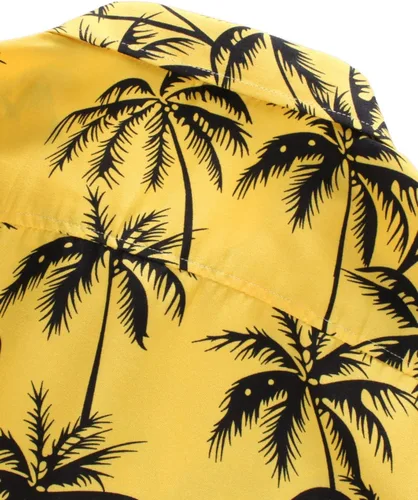 Vista 6 de Camisa de vestir estampada hawaiana con botones para hombre