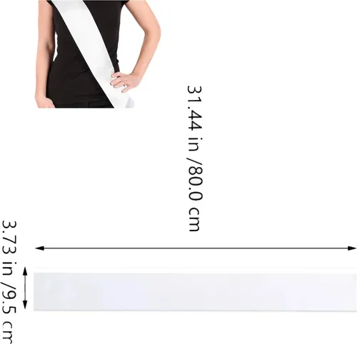 Vista 2 de President Sash Perfect for Celebrations and Events White