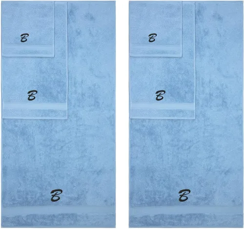 Vista 10 de Toallas con monograma, lujosas toallas personalizadas de algodón turco genuino para baño, cocina, hotel, spa, gimnasio y dormitorio universitario