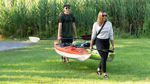 Vista 3 de Pelican Sport - Kit de asas de kayak - Azul eléctrico - Fuerte y duradero - Asas de transporte - Correas de nailon resistentes - Paquete de 2