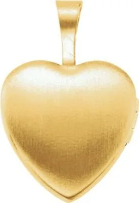 Vista 3 de Dazzlingrock Collection Medallón de corazón para mujer, plata esterlina chapada en oro amarillo, Yellow Gold
