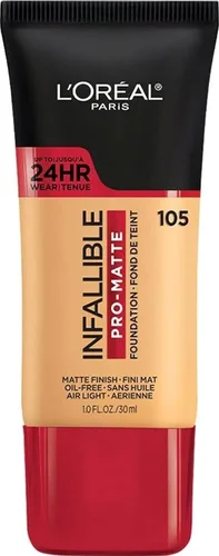 Vista 18 de L'Oreal Paris Cosmetics Makeup Infallible Pro-Matte - Base líquida de larga duración, True Porcelain, 1 onza líquida. 099 Porcelana Verdadera