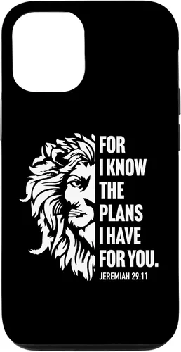 Vista 28 de Jeremiah 29:11 Christian Bible Verse Lion Graphic Case for iPhone 16