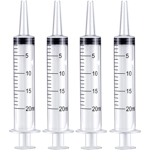 Vista 12 de Paquete de 20 jeringas de plástico con medición, adecuadas para medir, dispensar agua, rellenar (0.03 oz/1 ml) Large Plastic Measuring Tools for