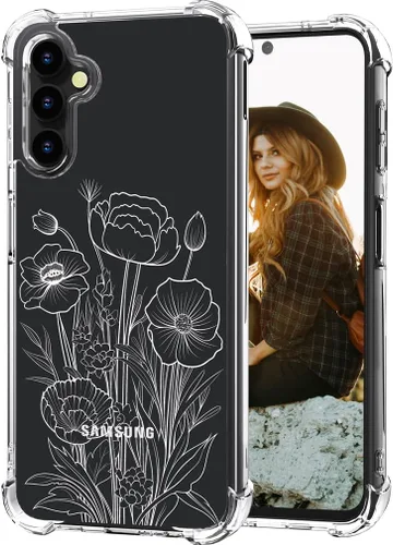 Vista 19 de Hungo Funda compatible con Samsung Galaxy S25 Plus / S24 Plus, diseño femenino estético de diseño femenino S24+ S25+ de astronauta de dibujos