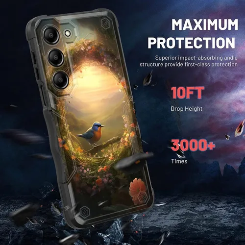 Vista 213 de Funda para Galaxy A14 5G, [Doble Capa][Protección contra Caídas de Grado Militar de 10 Pies] [Antideslizante] Funda Resistente a Prueba de Golpes