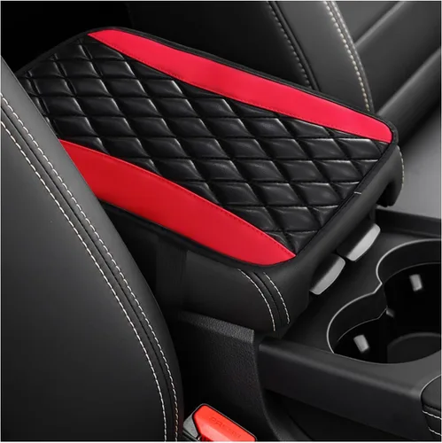 Vista 10 de Dickno Cojín para Consola Central de Automóvil, Funda Universal de Cuero Impermeable para Caja de Asiento de Reposabrazos, Cómodo Protector