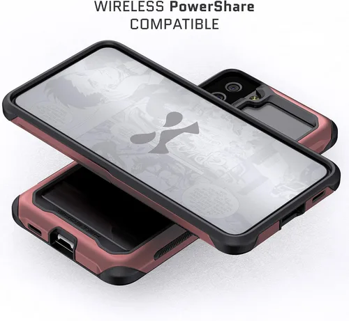 Vista 5 de Ghostek ATOMIC - Funda delgada para Galaxy S21 con parachoques de metal de aluminio y diseño trasero transparente, protección resistente que absorbe