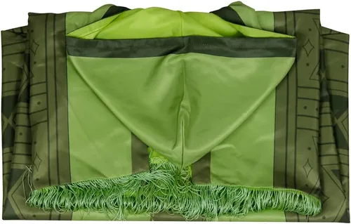 Vista 5 de Bruno Madrigal - Disfraz de Bruno Madrigal Poncho con capucha para hombre, bata verde, disfraz de Halloween Cosplay