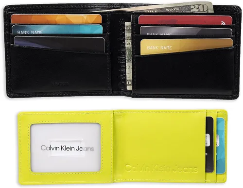 Vista 4 de Calvin Klein Cartera plegable minimalista RFID de cuero para hombre