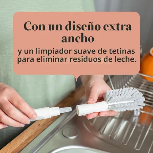 Vista 7 de Tommee Tippee Closer to Nature - Cepillo de limpieza para biberones y tetinas