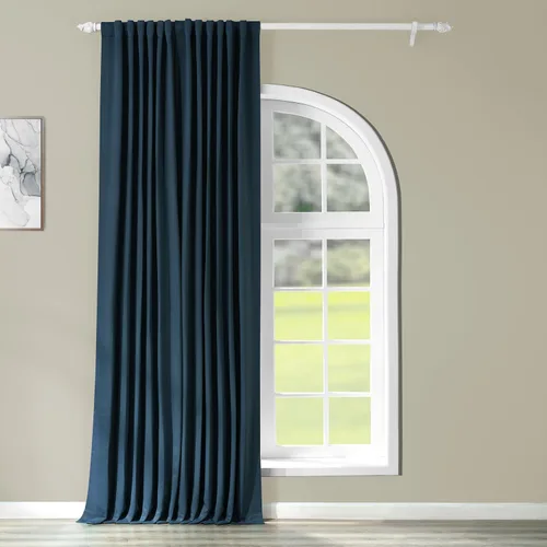 Vista 9 de HPD Half Price Drapes Cortinas extra anchas de oscurecimiento de habitación para dormitorio y sala de estar, 100 x 84 (1 panel), BOCH-120601-84-DW