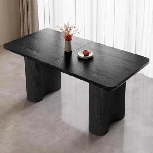 Vista 10 de Guyii Mesa de comedor grande blanca de 79 pulgadas para 8 mesas de comedor modernas de 8 plazas, mesa rectangular Kichen para comedor, restaurante