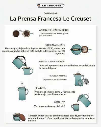 Vista 6 de Le Creuset Gres Prensa Francesa, 34 onzas., Marsella Marseille