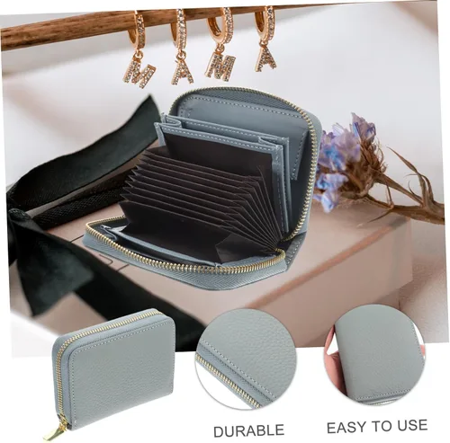 Vista 2 de MAGICLULU 4pcs Wallet Holder Change Coin Pouch Convenient Bag Billeteras De Hombres Cuero Original Portable Organizer Large Cards Container Small
