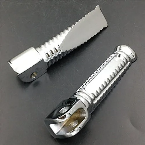 Vista 3 de HTT Front Foot Pegs For Yamaha YZF 600R R6 R6S R1 FZ6 FZ Fazer XJR FJR 1300 Cromado
