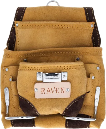 Vista 9 de Bolsa de herramientas de cuero de gamuza de 10 bolsillos Bolsa de herramientas de taladro de martillo