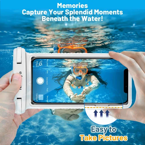 Vista 5 de Niveaya Funda impermeable para teléfono, funda impermeable compatible con iPhone 15, 14, 13, 12 Pro Max de hasta 7 pulgadas, IPX8, accesorios
