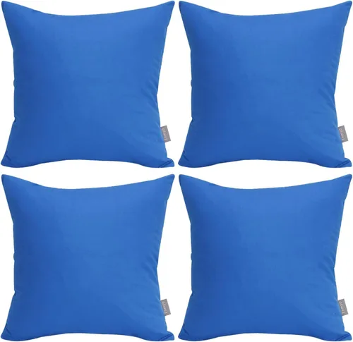 Vista 9 de Thmyo - Paquete de 4 fundas de almohada decorativas de 100 % algodón para lumbar, cómodas, sólidas, para Navidad/Halloween, fundas de cojín Blanco