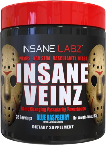 Vista 7 de Insane Labz Insane Veinz - Polvo no estimulante potenciador de óxido nítrico, cargado con sulfato de agmatina y betaína anhidra, aumenta