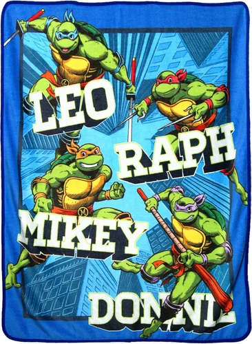 Vista 12 de Northwest Manta Micro Raschel Teenage Mutant Ninja Turtles, 46 x 60 pulgadas, Cowabunga Dudes