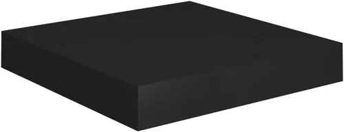 Vista 2 de Estante flotante de pared negro de 9.1 x 9.3 x 1.5 pulgadas, estante de almacenamiento de estante montado en la pared, estantes flotantes
